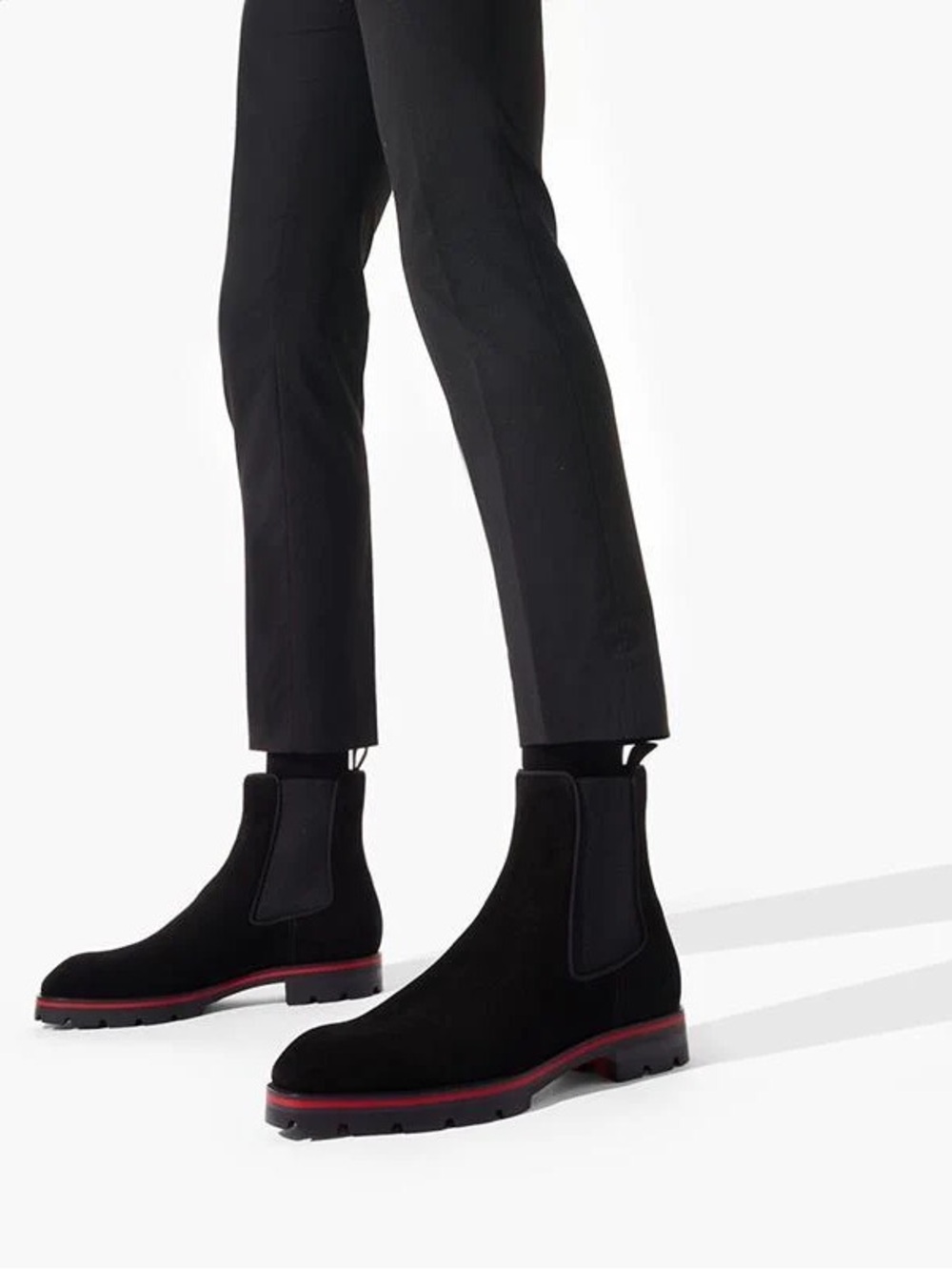 Christian Louboutin Alpinosol Leather Lug Sole Slip On Ankle Size US W9 M7.5